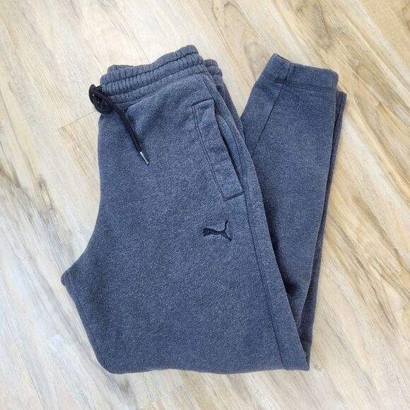 💜Puma Dark Gray Drawstring Sweatpants Small - Picture 1 of 8